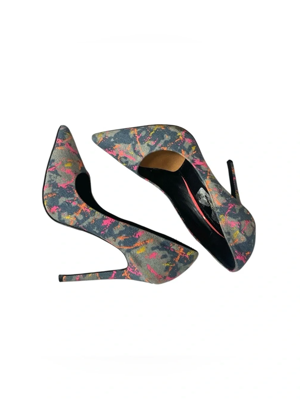 Shoe Republic LA Denim Paint Splatter Pumps